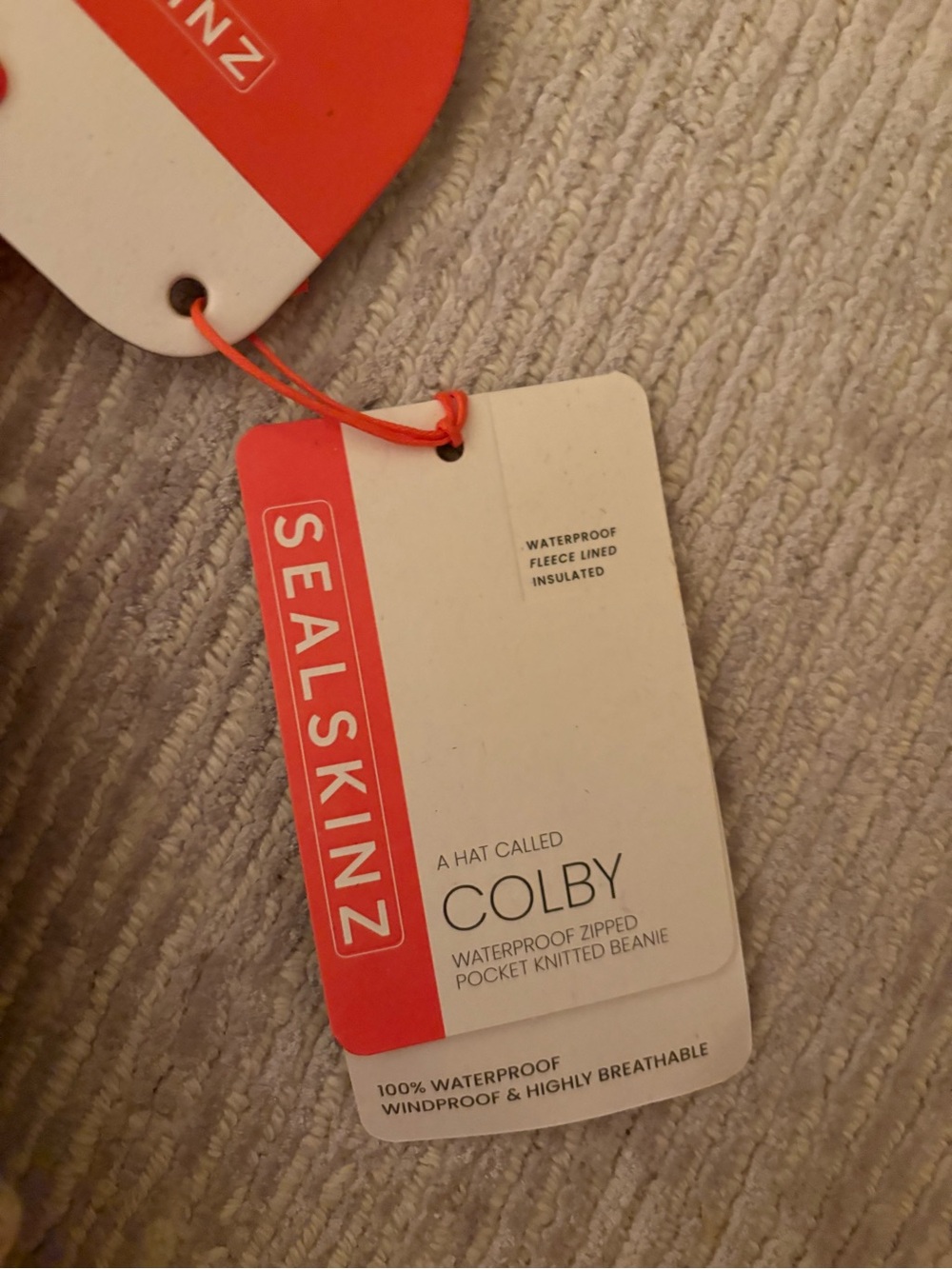 Sealskinz Colby Knit Beanie in Light Beige - Picture 4 of 7